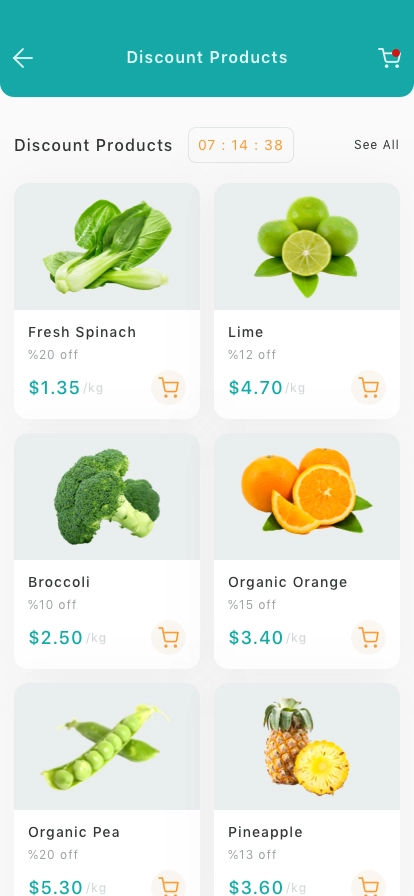 Grocery Shop Mobile App UI Kit - Screenshot 2