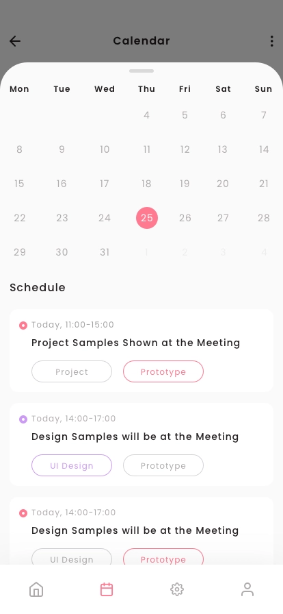 Planning Calendar App UI Kit for Figma, Sketch & XD | UIworkshop