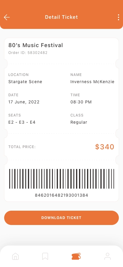 Event Ticketing Mobile App UI Kit - Screenshot 4