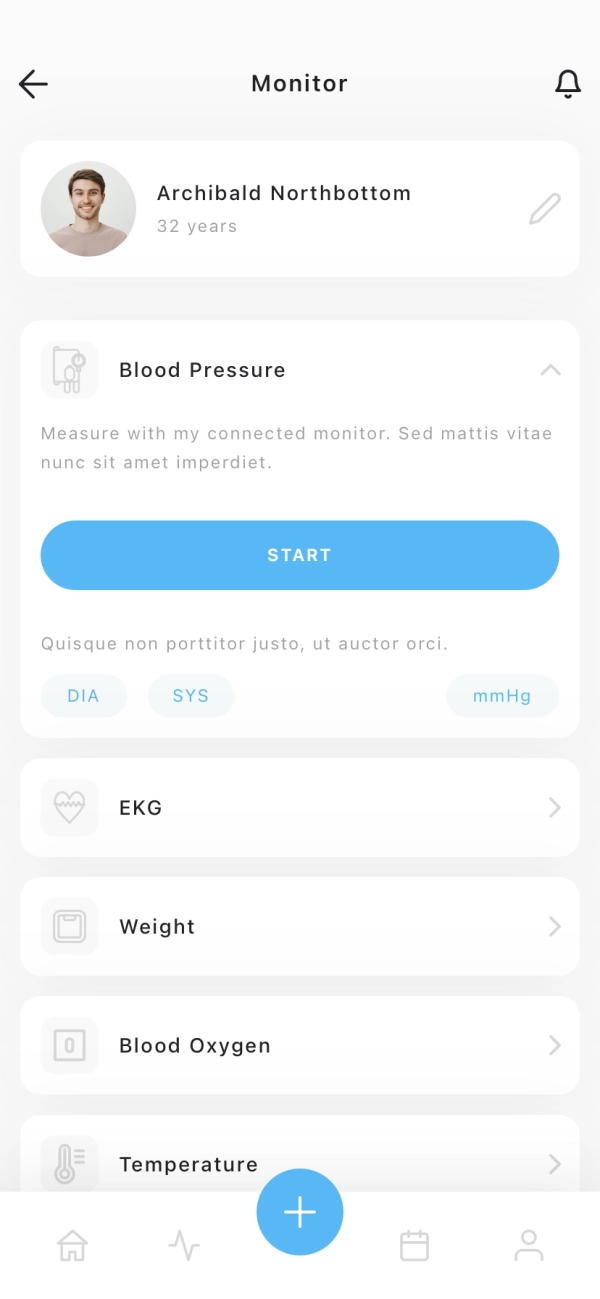Health Tracker Mobile App UI Kit - Screenshot 1