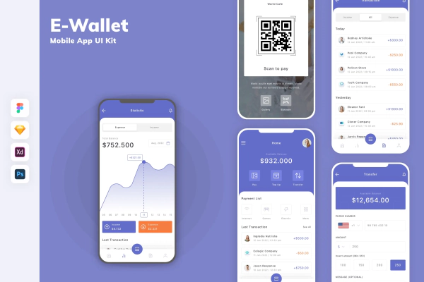 E-Wallet Mobile App UI Kit