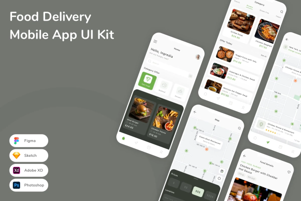 Food Delivery Mobile App UI Kit