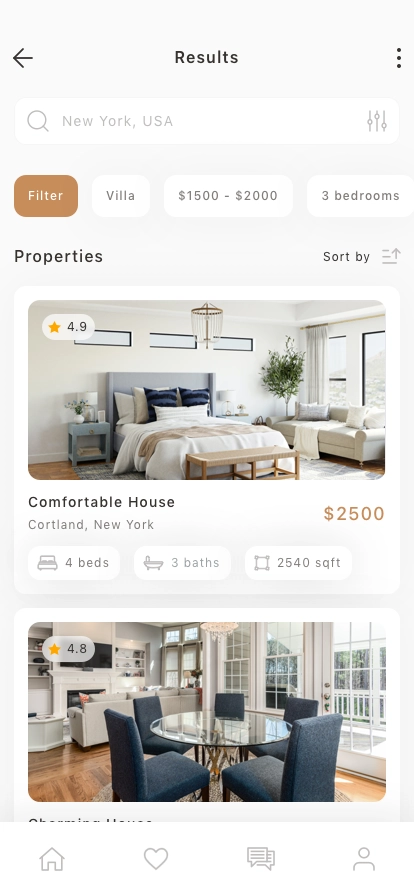Home Rent Mobile App UI Kit - Screenshot 2