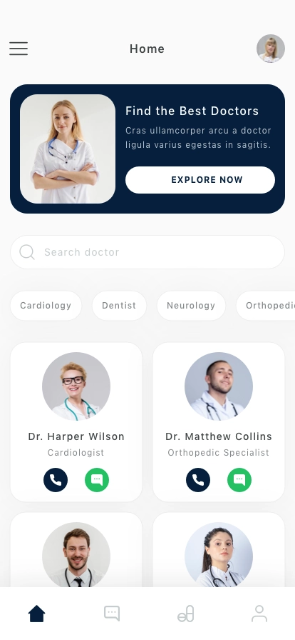 Find Doctor Mobile App UI Kit - Screenshot 1