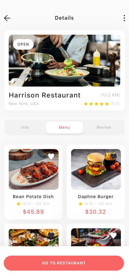 Restaurant Finder Mobile App UI Kit - Screenshot 2