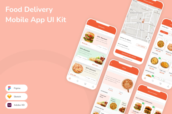 Food Delivery Mobile App UI Kit