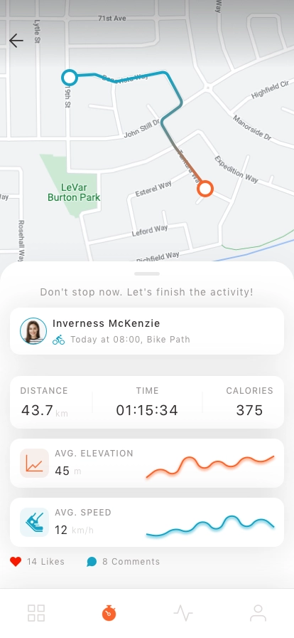 Activity Tracker Mobile App UI Kit - Screenshot 3