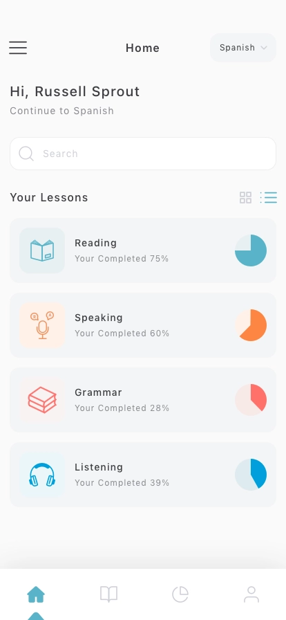 Language Academy Mobile App UI Kit - Screenshot 5