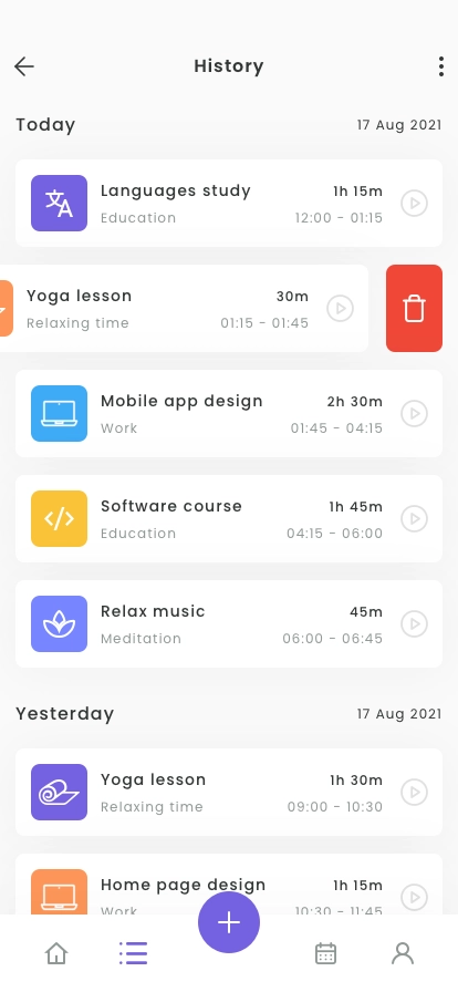 Pomodoro & Daily Productivity Mobile App UI Kit - Screenshot 3