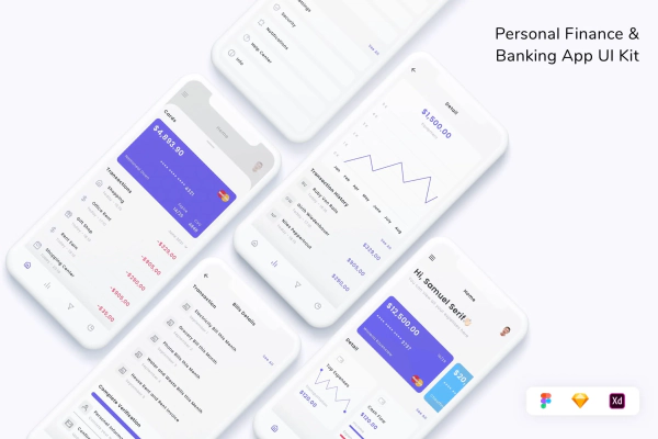 Personal Finance & Banking App UI Kit