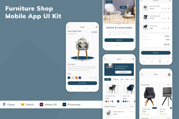 Furniture Shop Mobile App UI Kit