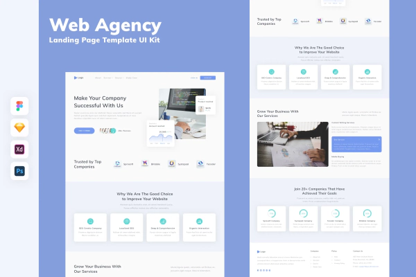Web Agency Landing Page Template UI Kit
