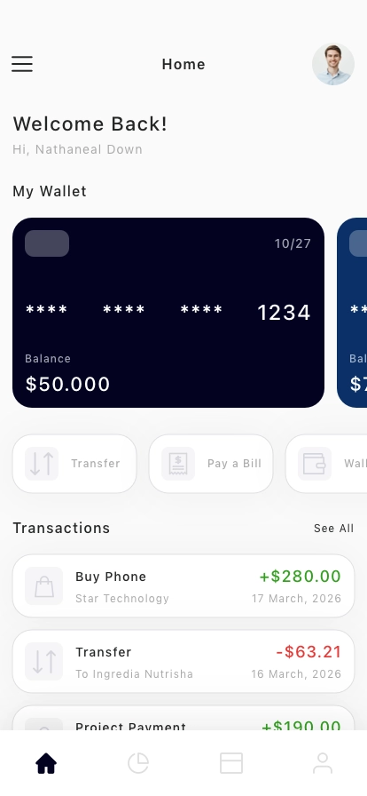 Digital Wallet Mobile App UI Kit - Screenshot 1