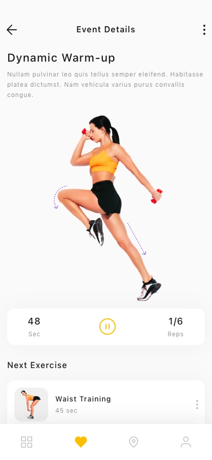 Fitness & Sport Center Mobile App UI Kit - Screenshot 4
