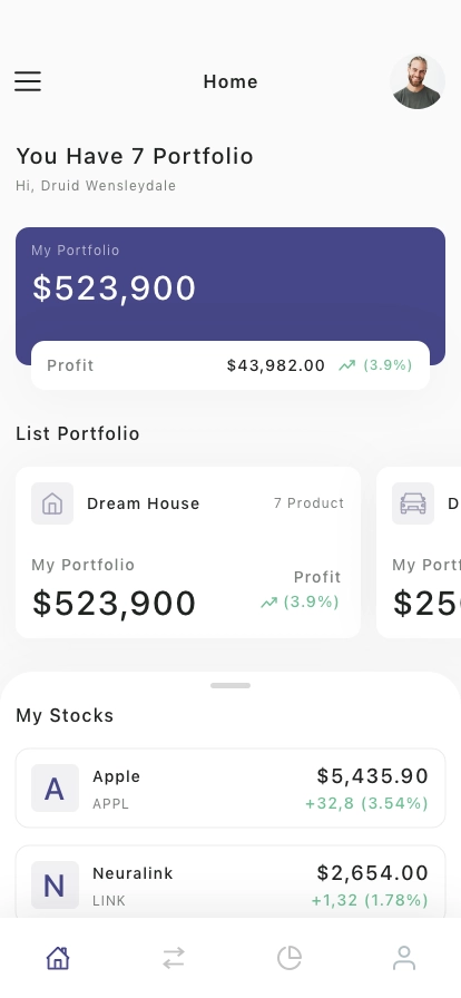 Smart Investment Mobile App UI Kit - Screenshot 1
