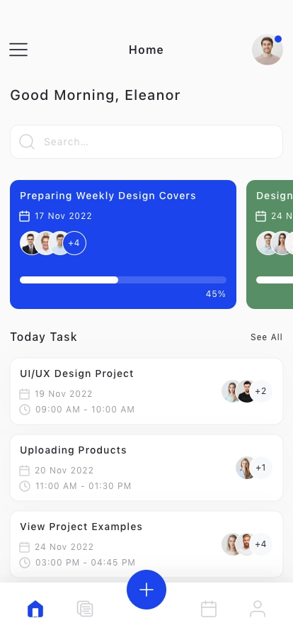 Project & Task Tracker Mobile App UI Kit - Screenshot 3