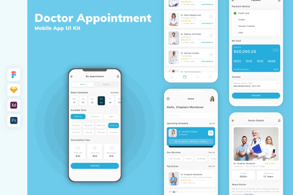 Doctor Appointment Mobile App UI Kit
