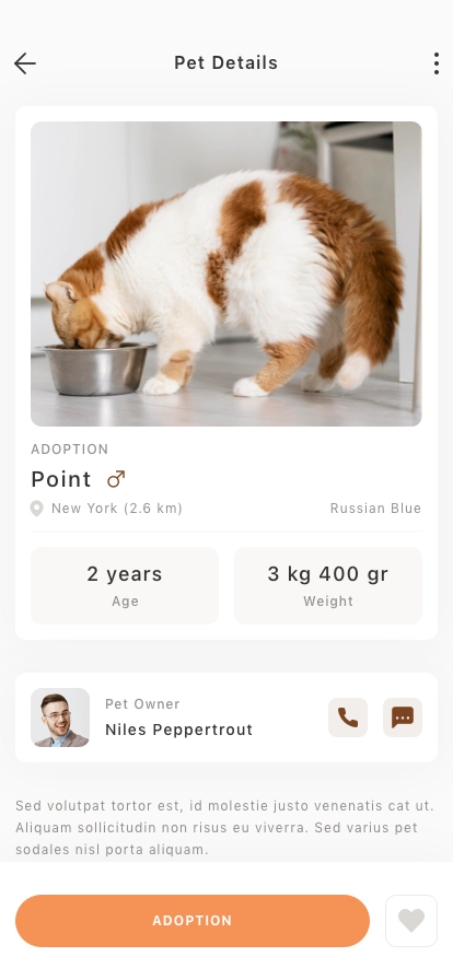 Pet Adoption Mobile App UI Kit - Screenshot 5