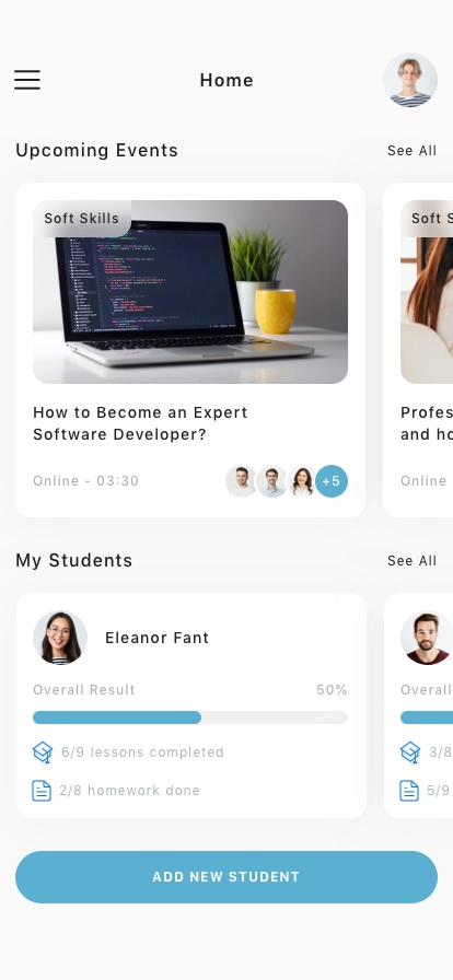 Online Courses Mobile App UI Kit - Screenshot 1