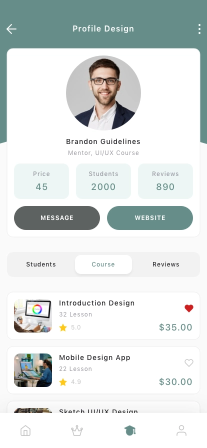 Education Mobile App UI Kit - Screenshot 3