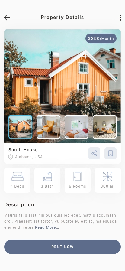 Real Estate Platform Mobile App UI Kit - Screenshot 3