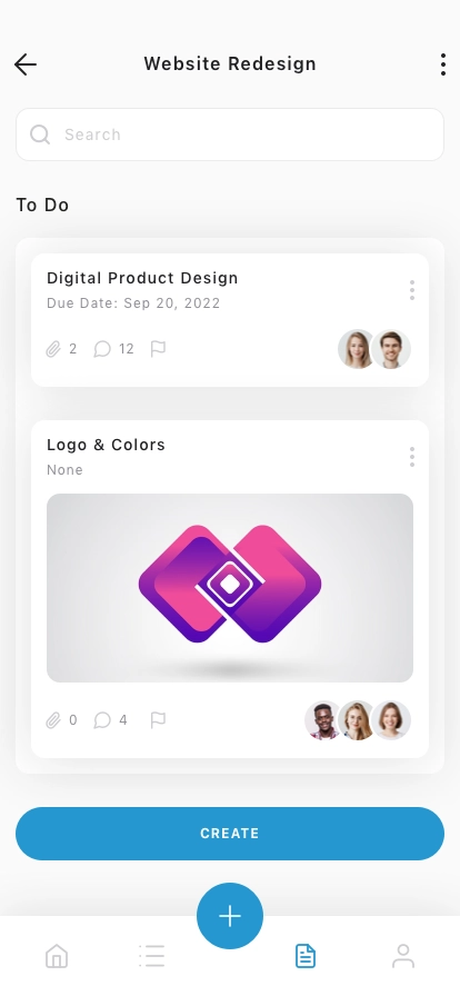 Project Management Mobile App UI Kit - Screenshot 2