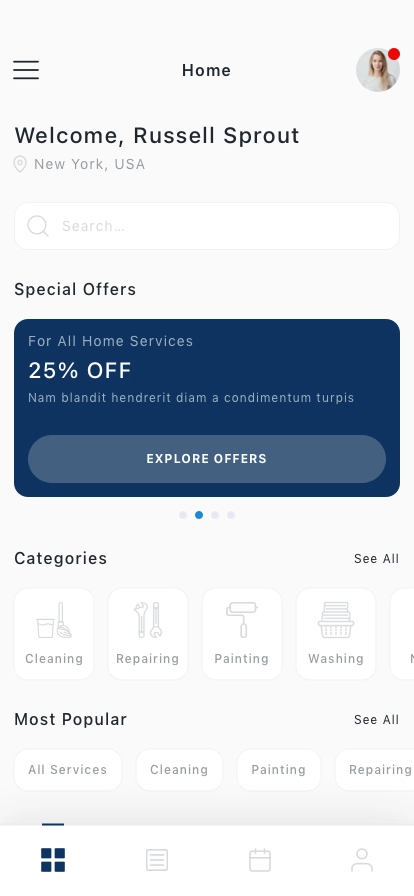 House Clean Mobile App UI Kit - Screenshot 3