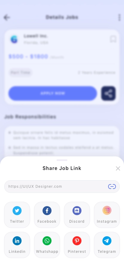 Job Search Platform Mobile App UI Kit - Screenshot 5