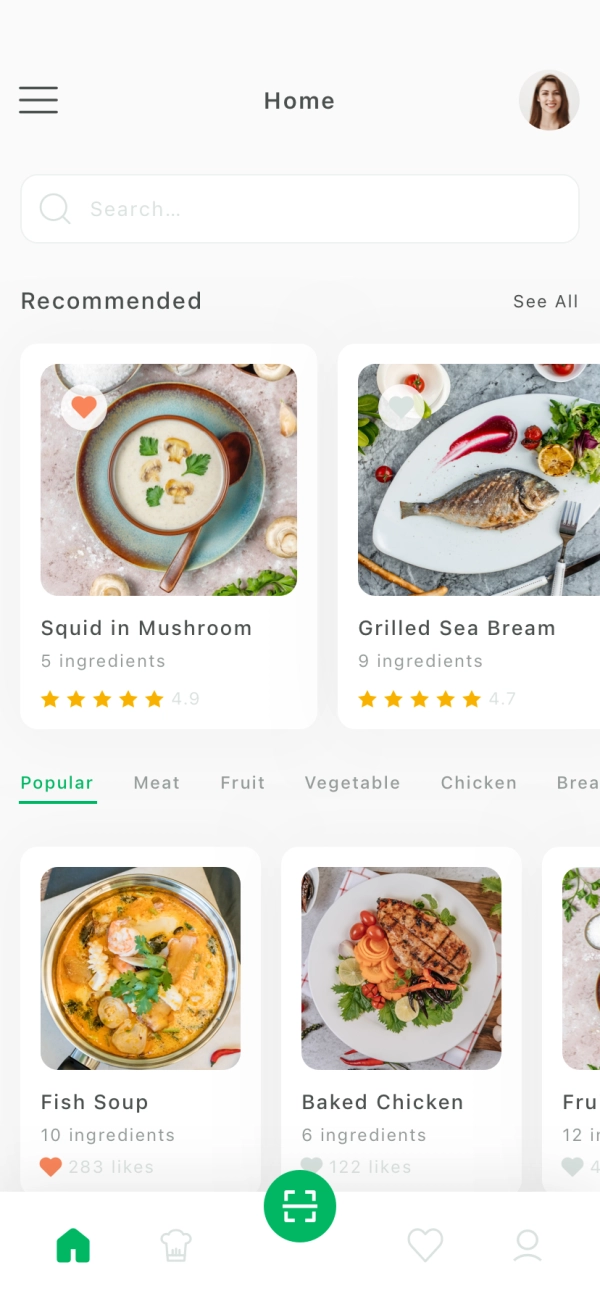 Cooking Mobile App UI Kit - Screenshot 1