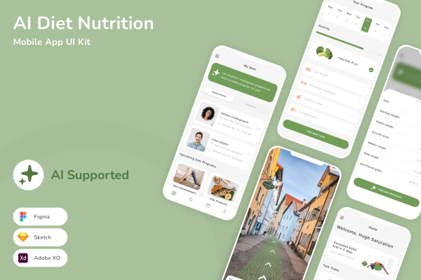AI Diet Nutrition Mobile App UI Kit