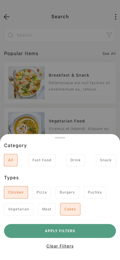 Food Delivery Mobile App UI Kit - Screenshot 2