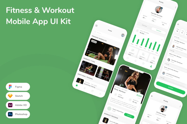 Fitness & Workout Mobile App UI Kit