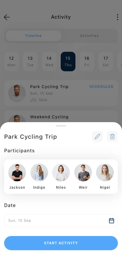 Cycling Tracker Mobile App UI Kit - Screenshot 4
