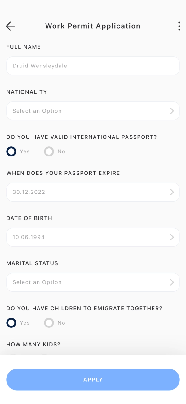 Immigration Mobile App UI Kit - Screenshot 3
