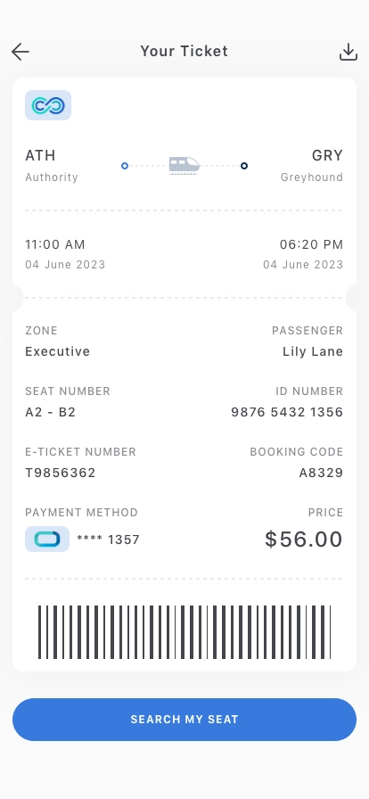 Train Ticket Mobile App UI Kit - Screenshot 3