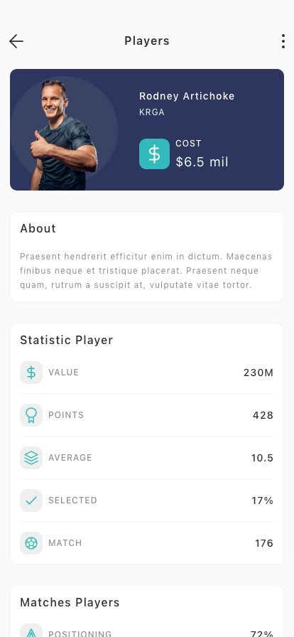 Sports News & Scores Mobile App UI Kit - Screenshot 4