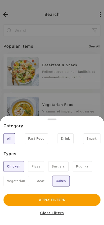 Food Delivery App UI Kit - Screenshot 3