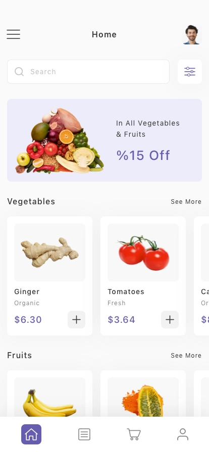 Grocery Mobile App UI Kit - Screenshot 1