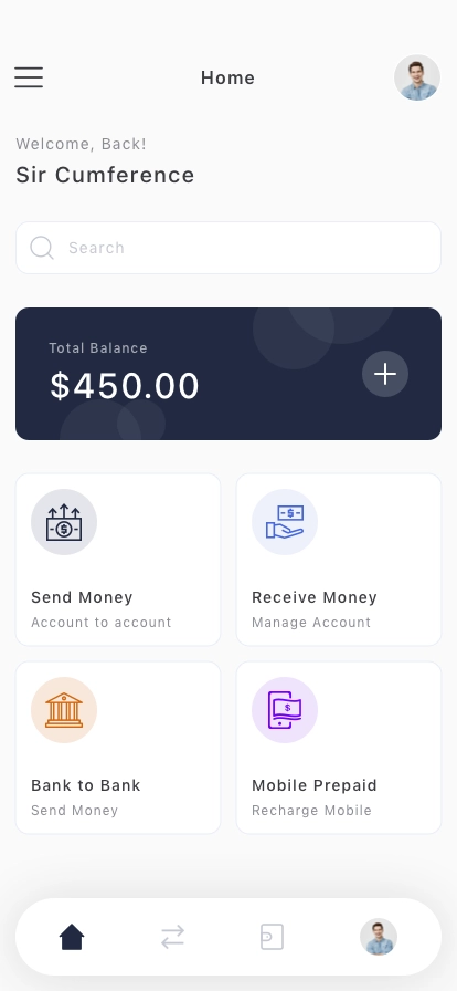 Swift Transfer Mobile App UI Kit - Screenshot 1