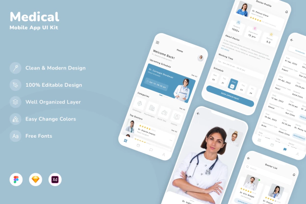 Medical Mobile App UI Kit