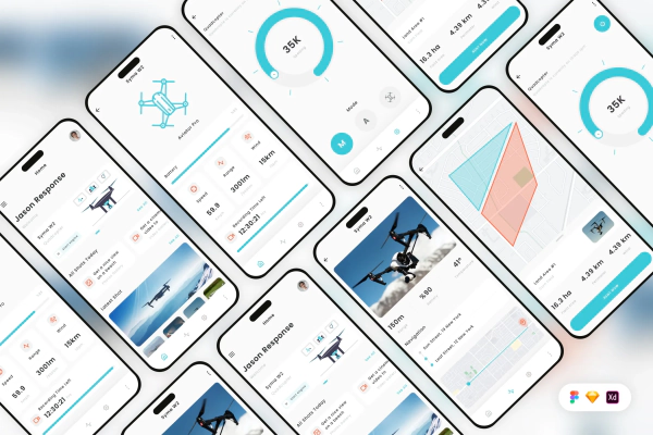 Drone Controller Mobile App UI Kit