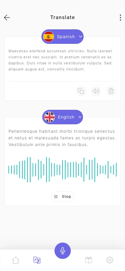 Language Translate App UI Kit - Screenshot 3