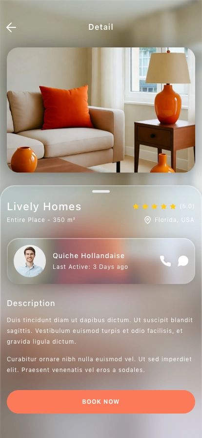 AI Home Rental Mobile App UI Kit - Screenshot 4