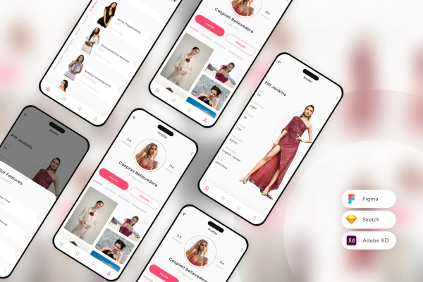 Model Agency Mobile App UI Kit