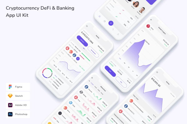 Cryptocurrency DeFi & Banking App UI Kit