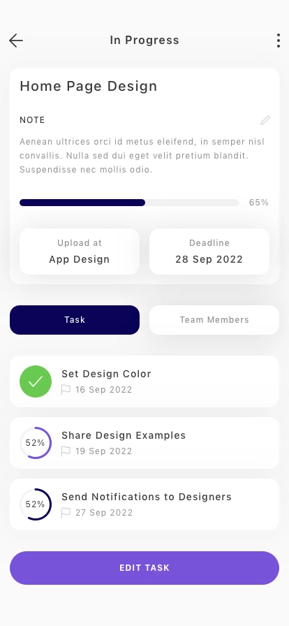 Task Management Mobile App UI Kit - Screenshot 5