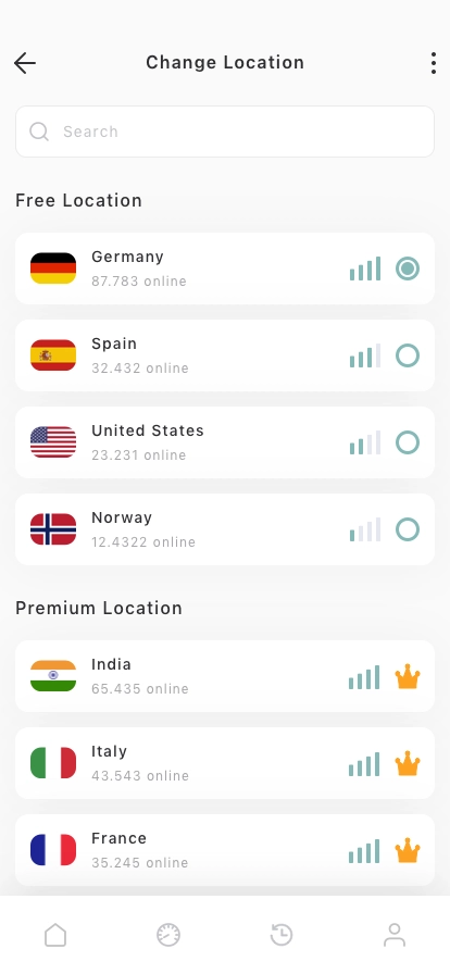 VPN & Speed Test Mobile App UI Kit - Screenshot 1