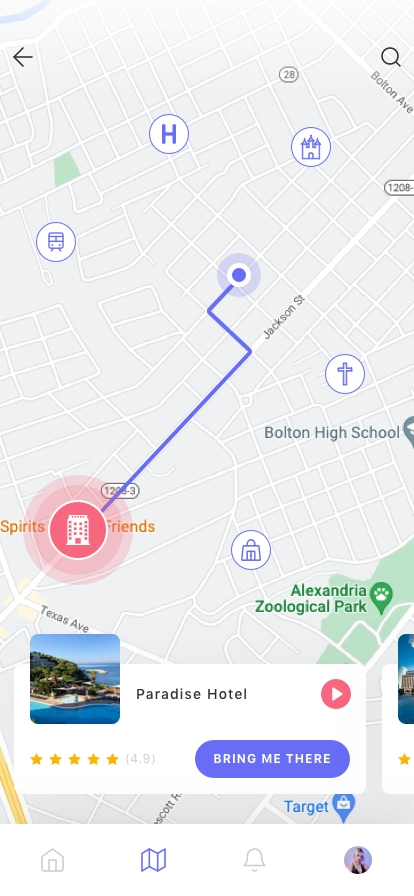 Travel Maps Concept App UI Kit - Screenshot 1