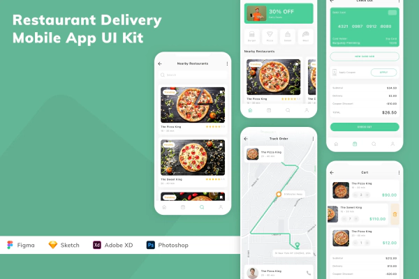 Restaurant Delivery Mobile App UI Kit