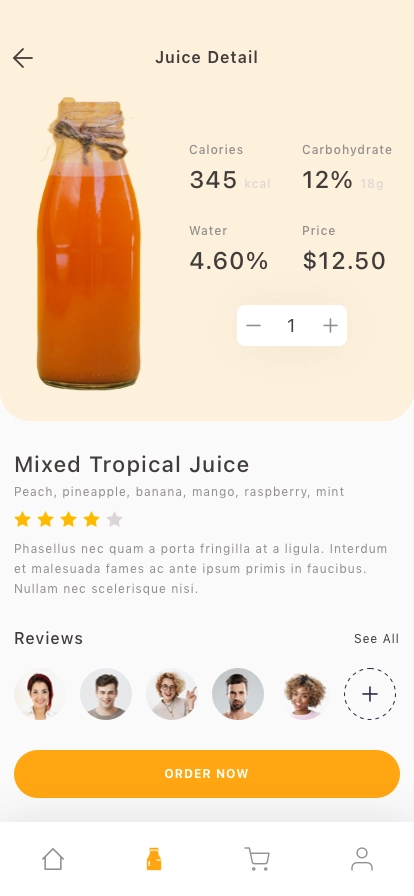 Fruit Juice Delivery Mobile App UI Kit for Figma, Sketch & XD | UIworkshop
